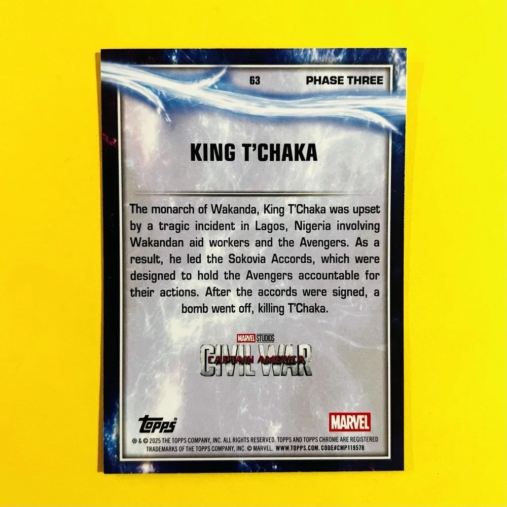 2025 Topps Chrome‎ Marvel Studios King T'Chaka #63